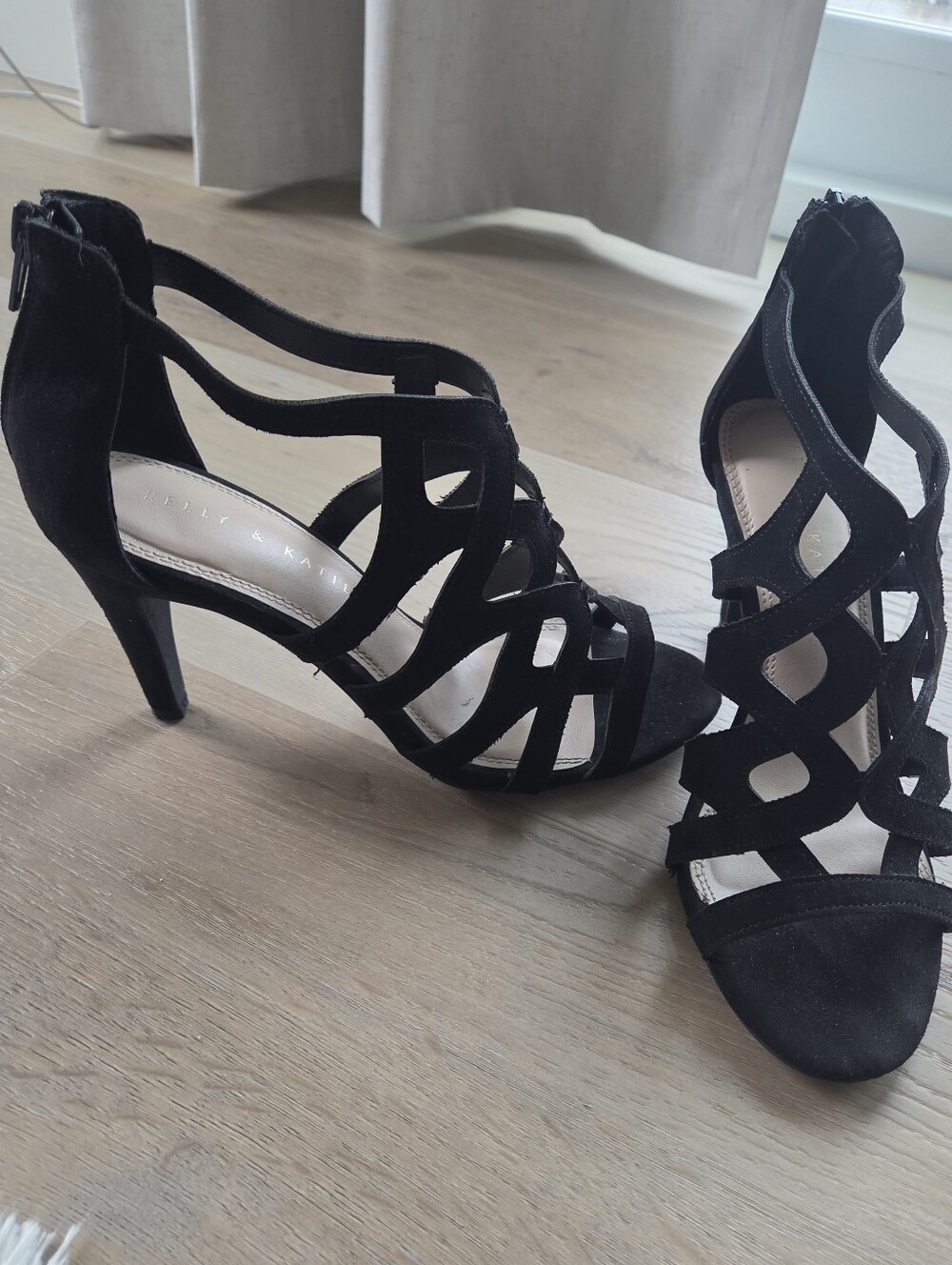 Black Strappy High Heel Sandals - Women's Dress Heels